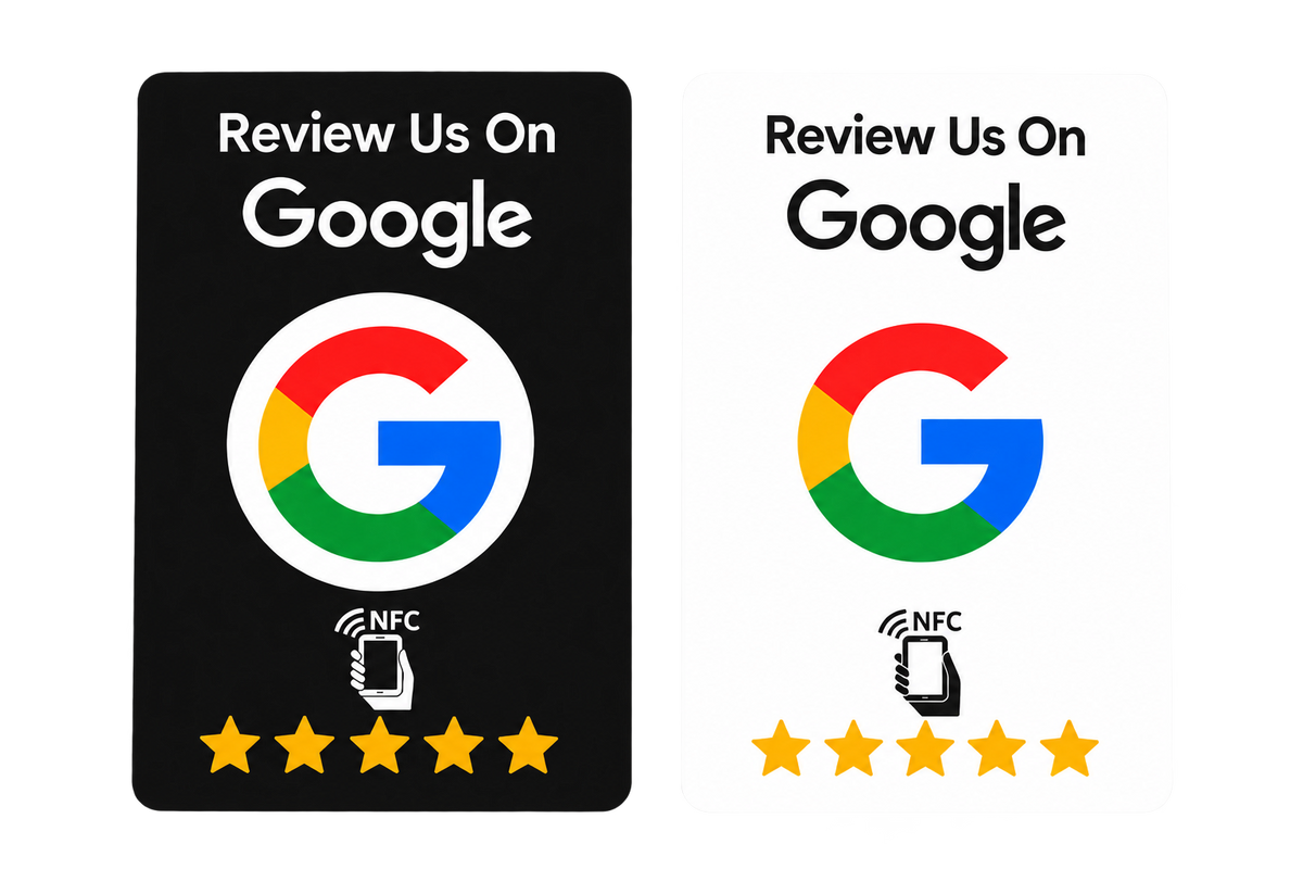 Google Review NFC Tap Card for Businesses | Reusable Counter Display